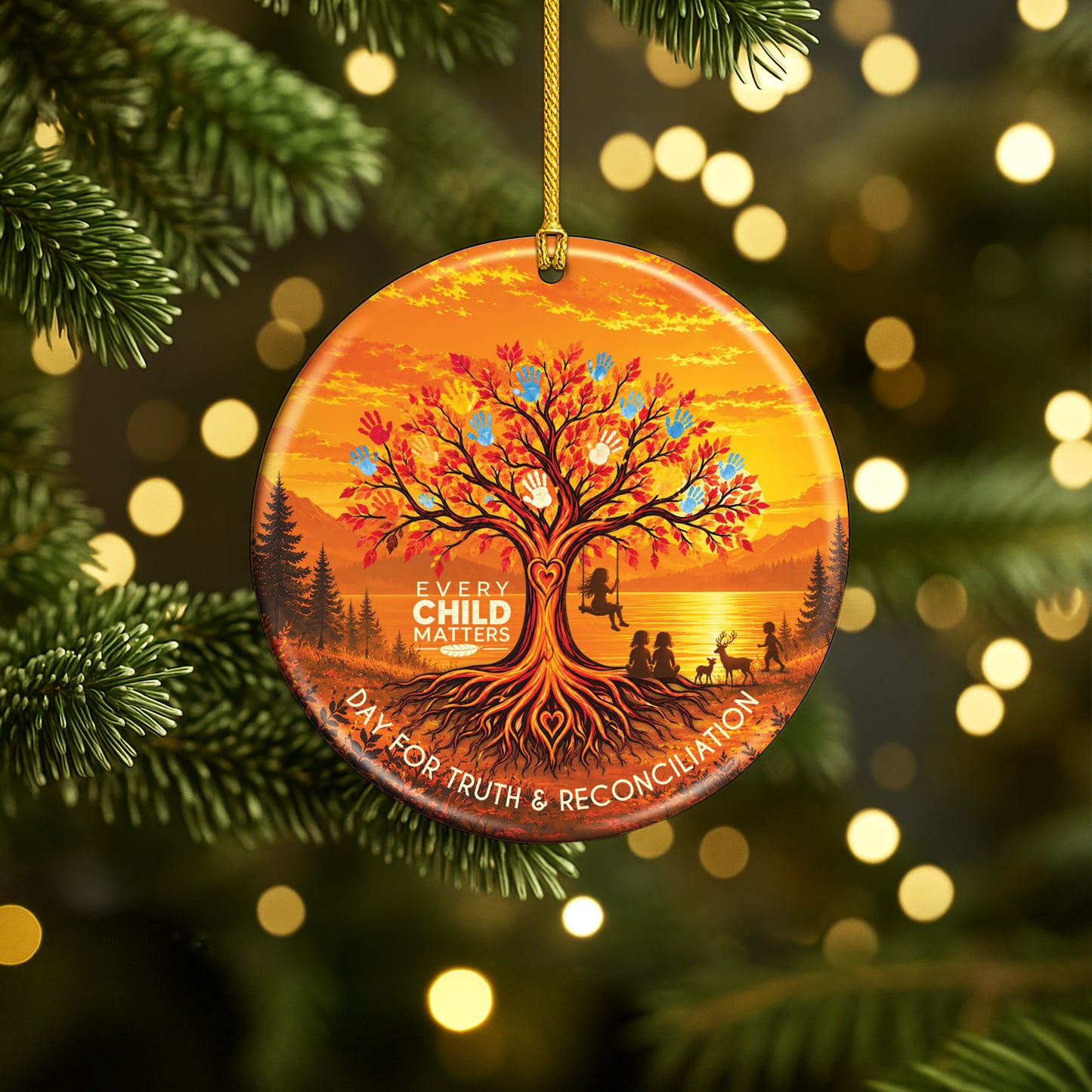 Tree Of Life Ceramic Ornament - Every Child Matters Holiday Decoration