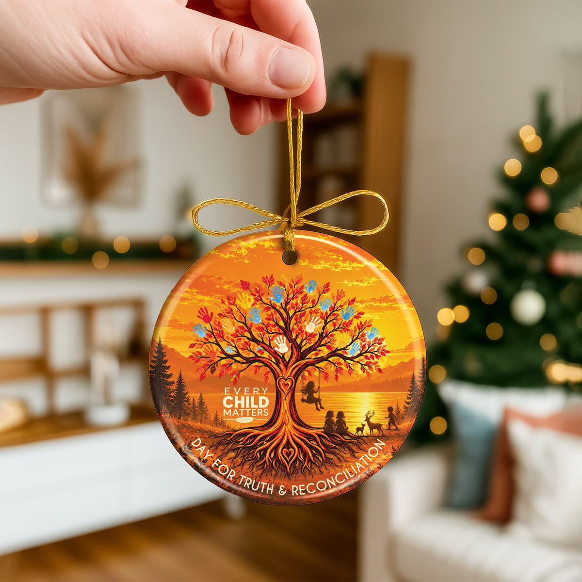 Tree Of Life Ceramic Ornament - Every Child Matters Holiday Decoration