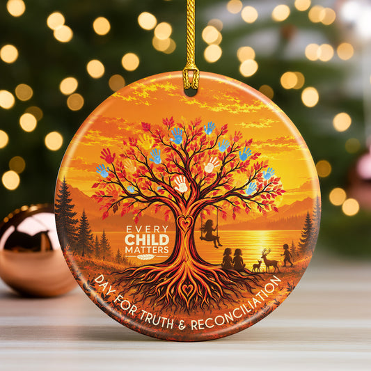 Tree Of Life Ceramic Ornament - Every Child Matters Holiday Decoration