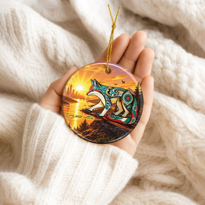 Every Child Matters Fox Ceramic Ornament - Meaningful Holiday Decoration