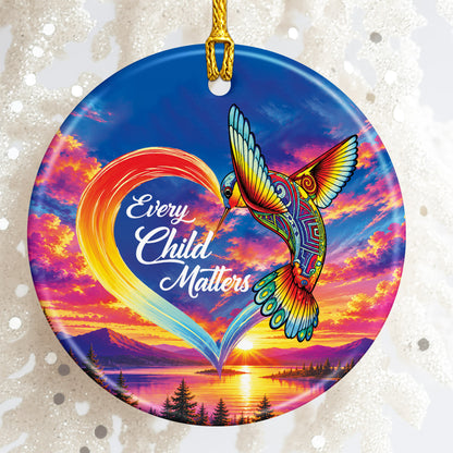 Every Child Matters Hummingbird Ceramic Ornament - Holiday Decoration