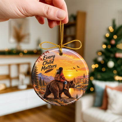 Bear Wildlife Ceramic Ornament - Every Child Matters Gift Decor