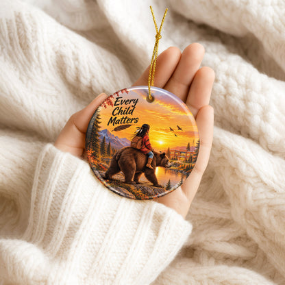 Bear Wildlife Ceramic Ornament - Every Child Matters Gift Decor