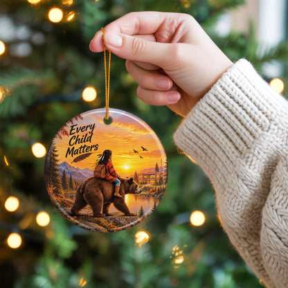 Bear Wildlife Ceramic Ornament - Every Child Matters Gift Decor