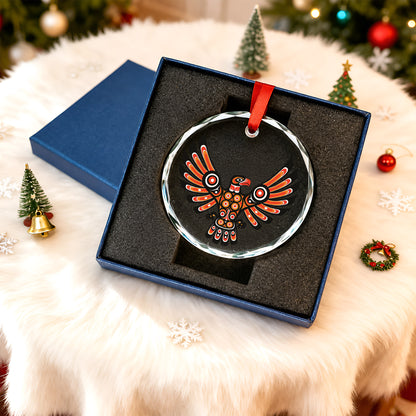 Pacific Eagle Art Glass Christmas Ornament