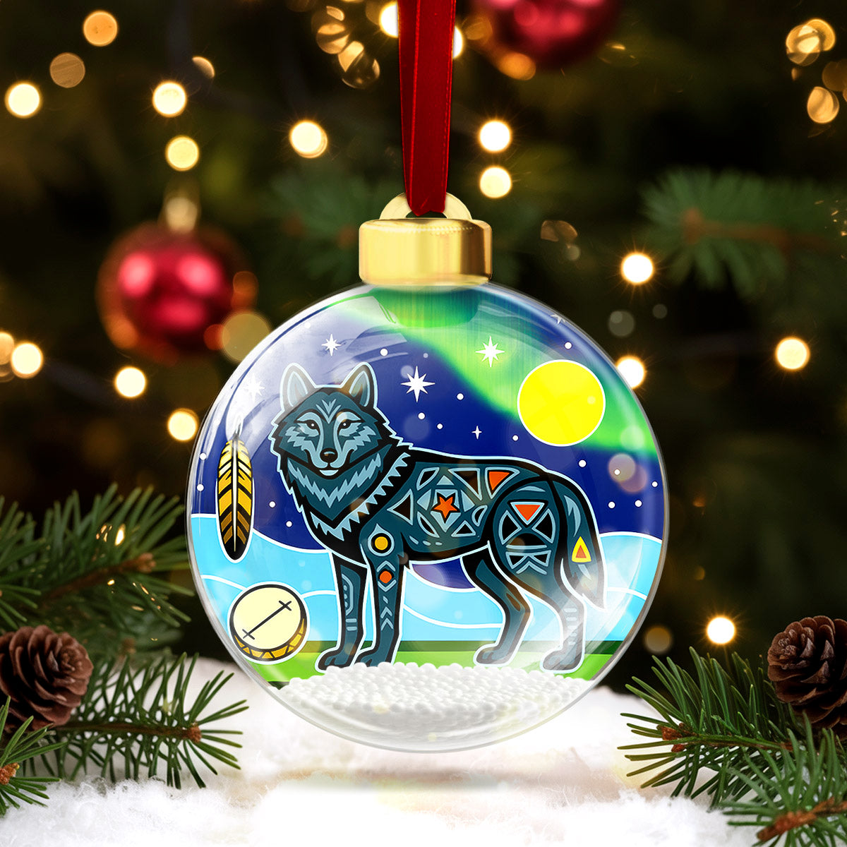 The Seven Laws Teachings Bauble Ornament - Indigenous Inspired for Holiday Decor