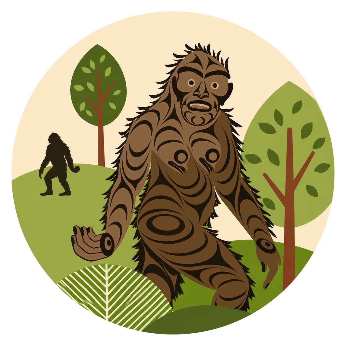 Bigfoot Ceramic Ornament – Sasquatch Forest Christmas Tree Decoration