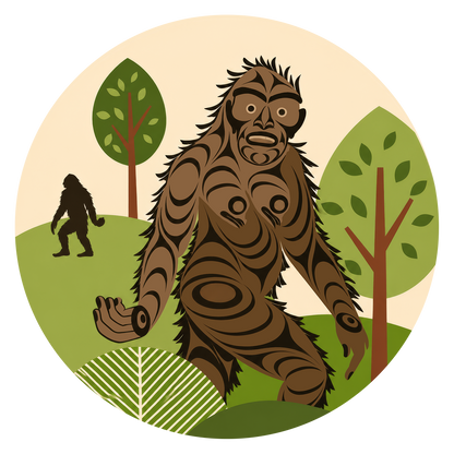 Bigfoot Ceramic Ornament – Sasquatch Forest Christmas Tree Decoration