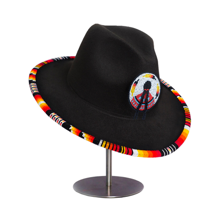 SALE 50% OFF - Indigenous Women  Fedora Hatband for Men Women Beaded Brim with Native American Style