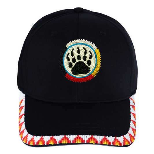 SALE 50% OFF - Bear Paw Baseball Cap With Patch Brim Unisex Native American Style