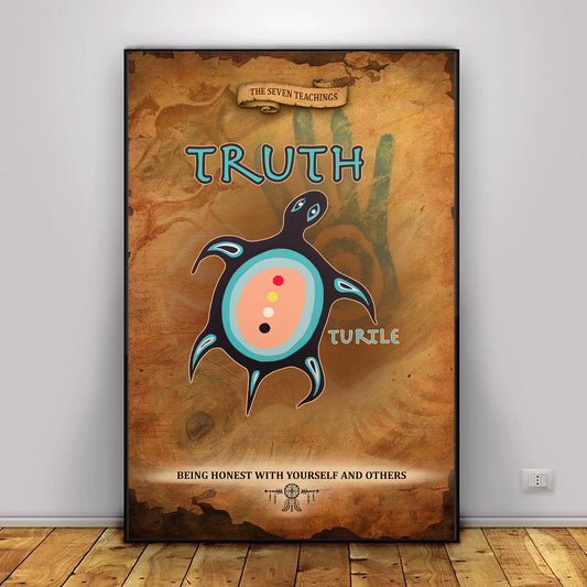 The Seven Sacred Laws - Truth Native American Poster/Canvas