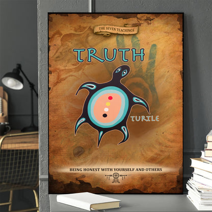 The Seven Sacred Laws - Truth Native American Poster/Canvas