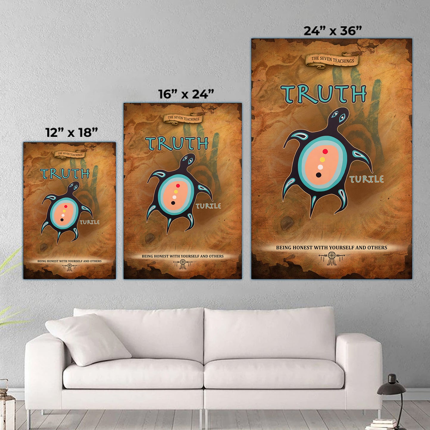 The Seven Sacred Laws - Truth Native American Poster/Canvas