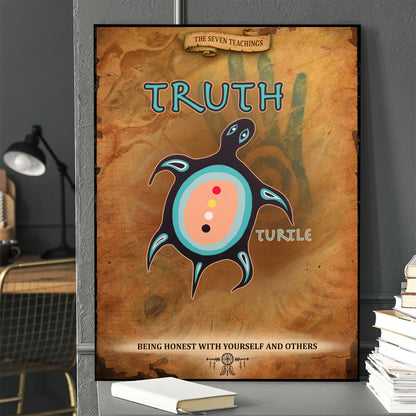 The Seven Sacred Laws - Truth Native American Poster/Canvas