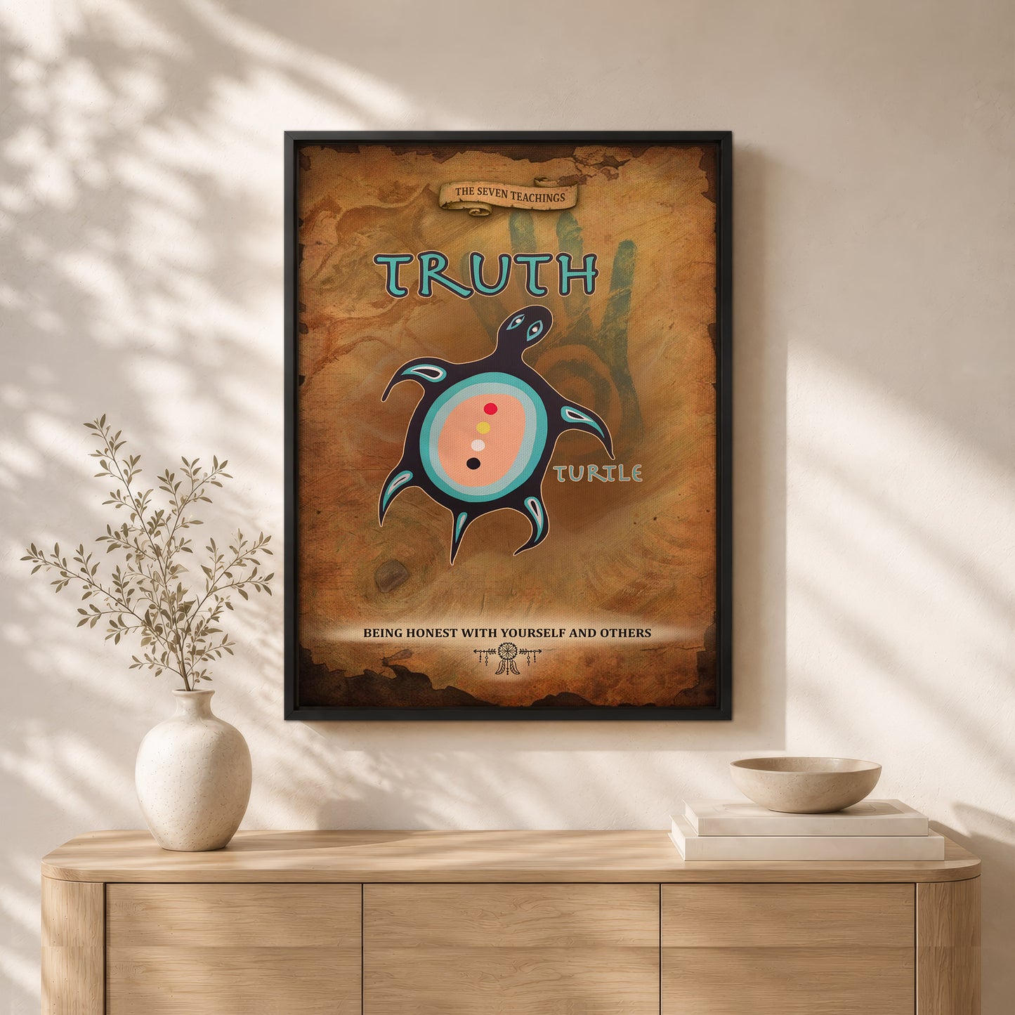 The Seven Sacred Laws - Truth Native American Poster/Canvas