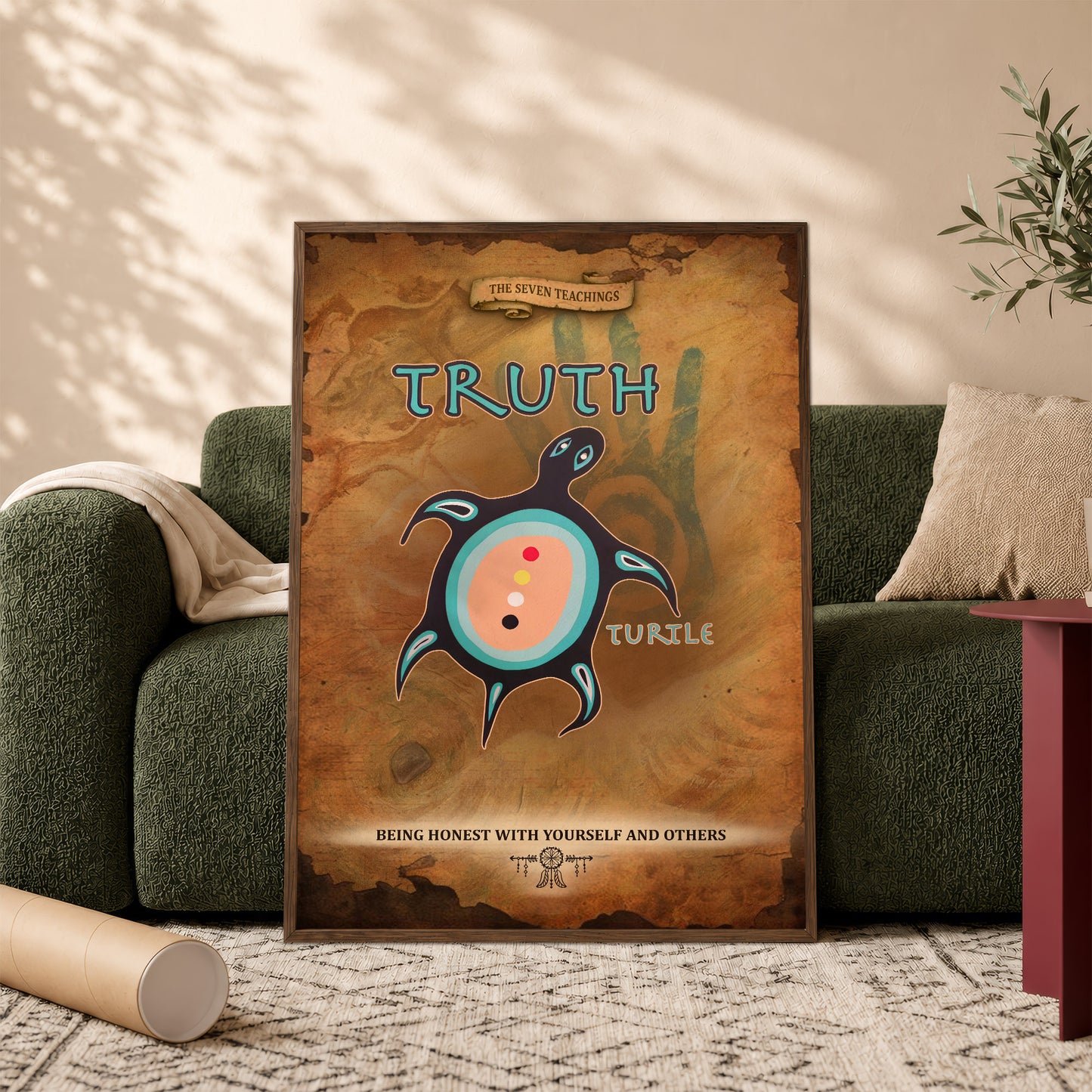 The Seven Sacred Laws - Truth Native American Poster/Canvas