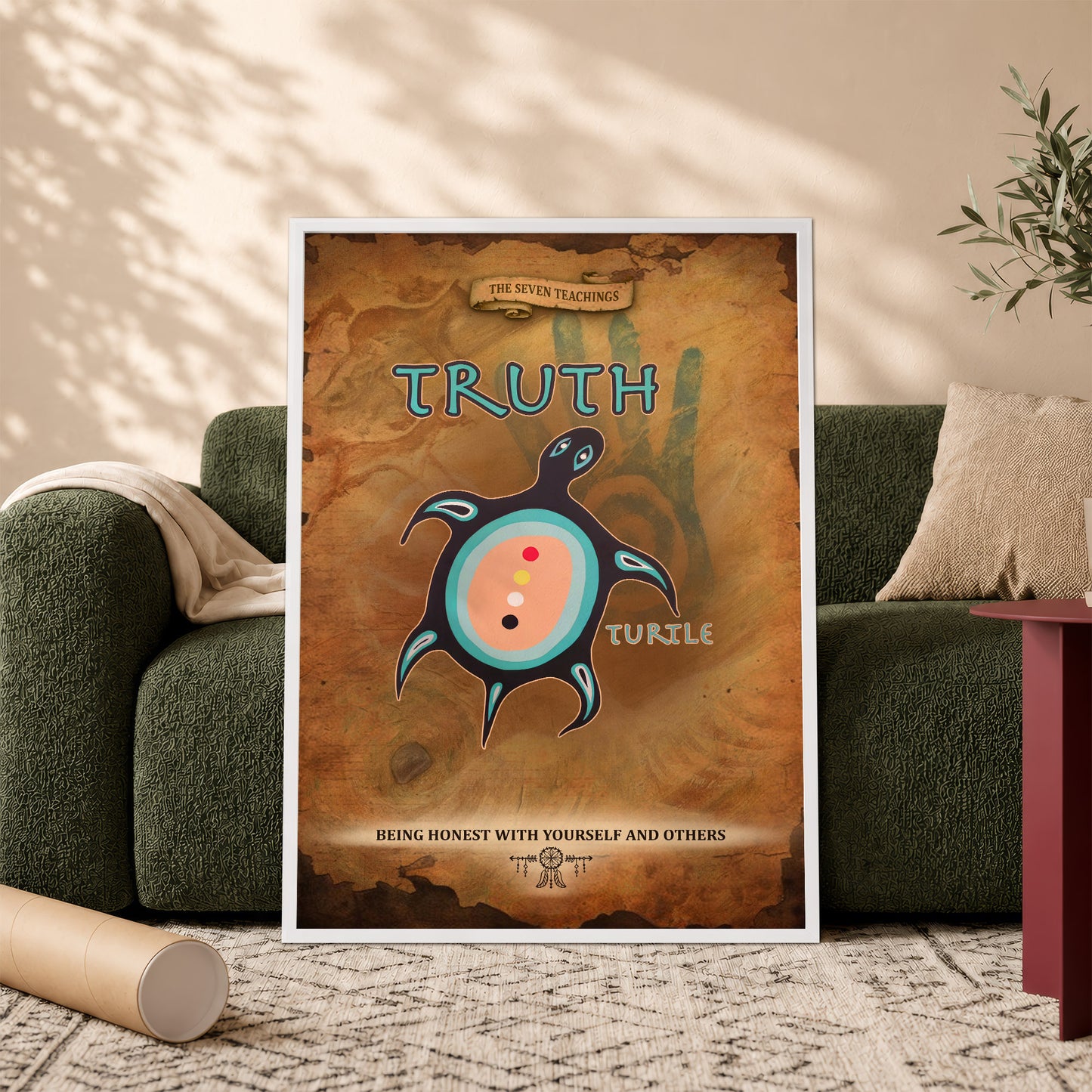 The Seven Sacred Laws - Truth Native American Poster/Canvas