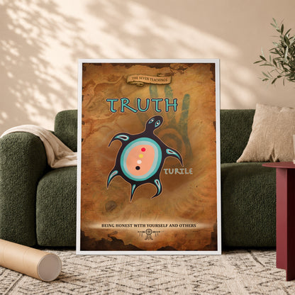 The Seven Sacred Laws - Truth Native American Poster/Canvas