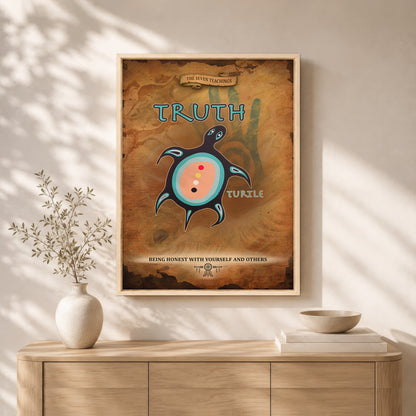 The Seven Sacred Laws - Truth Native American Poster/Canvas