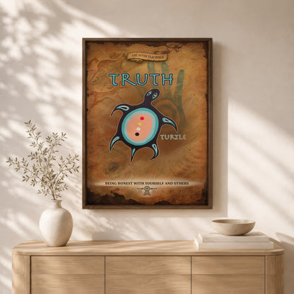 The Seven Sacred Laws - Truth Native American Poster/Canvas