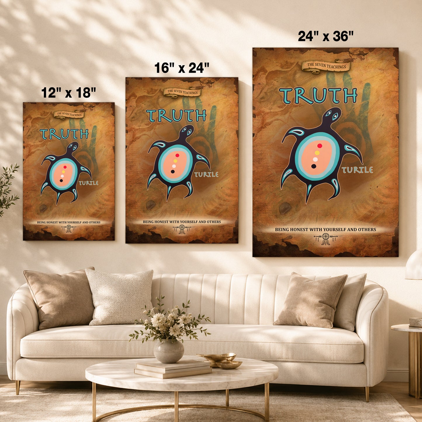 The Seven Sacred Laws - Truth Native American Poster/Canvas