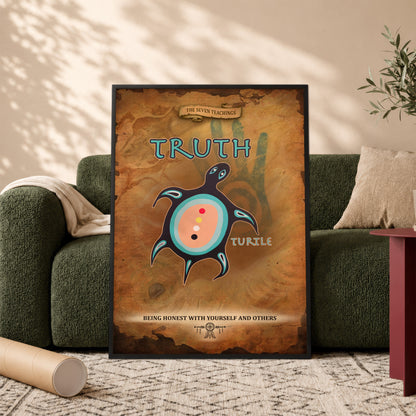 The Seven Sacred Laws - Truth Native American Poster/Canvas