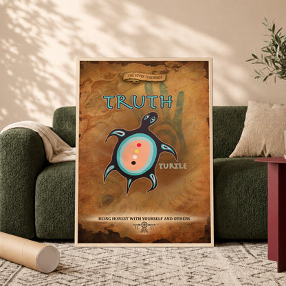 The Seven Sacred Laws - Truth Native American Poster/Canvas