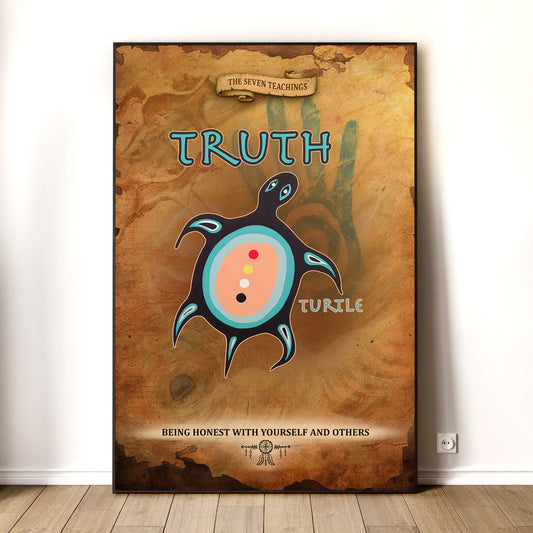 The Seven Sacred Laws - Truth Native American Poster/Canvas