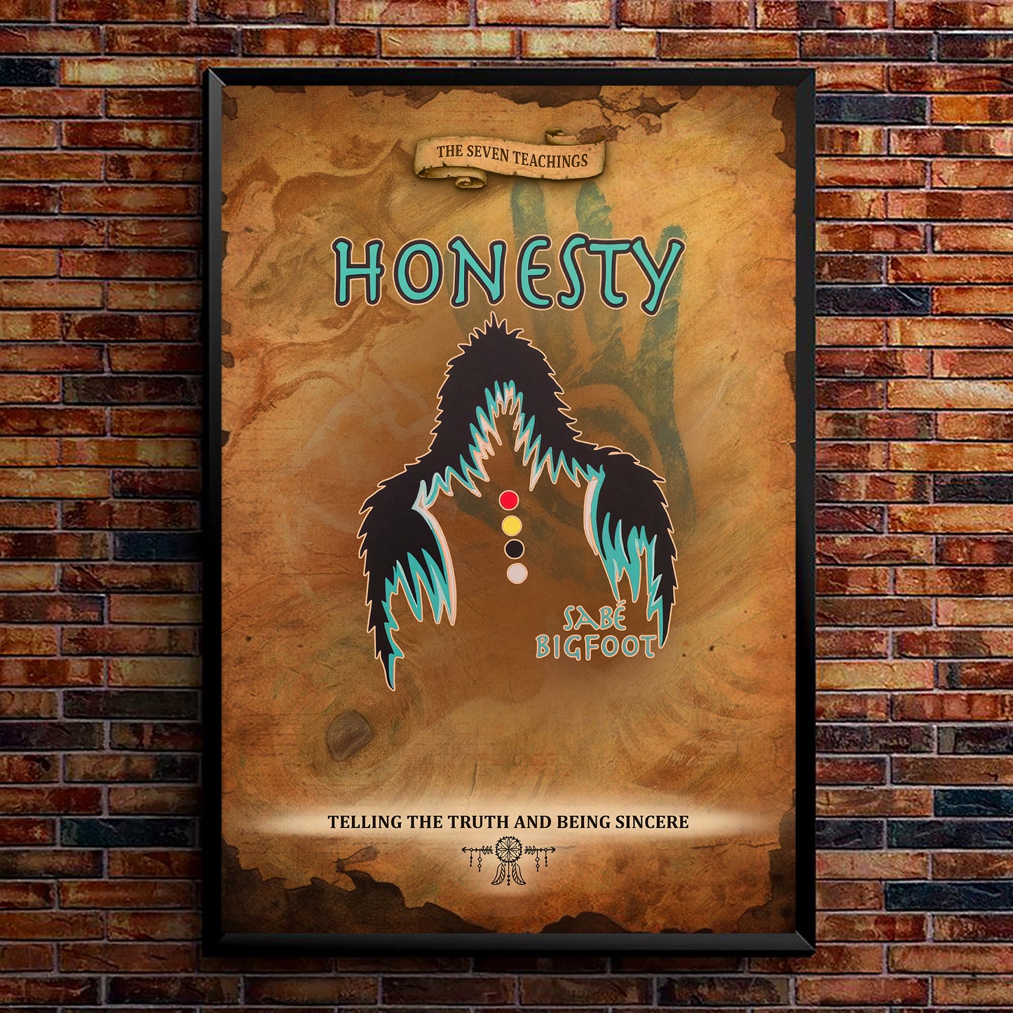 The Seven Sacred Laws - Honesty Native American Poster/Canvas