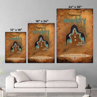 The Seven Sacred Laws - Honesty Native American Poster/Canvas