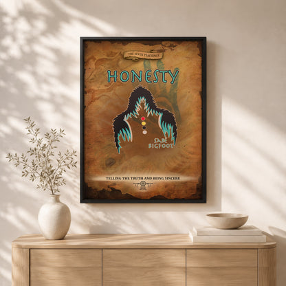 The Seven Sacred Laws - Honesty Native American Poster/Canvas