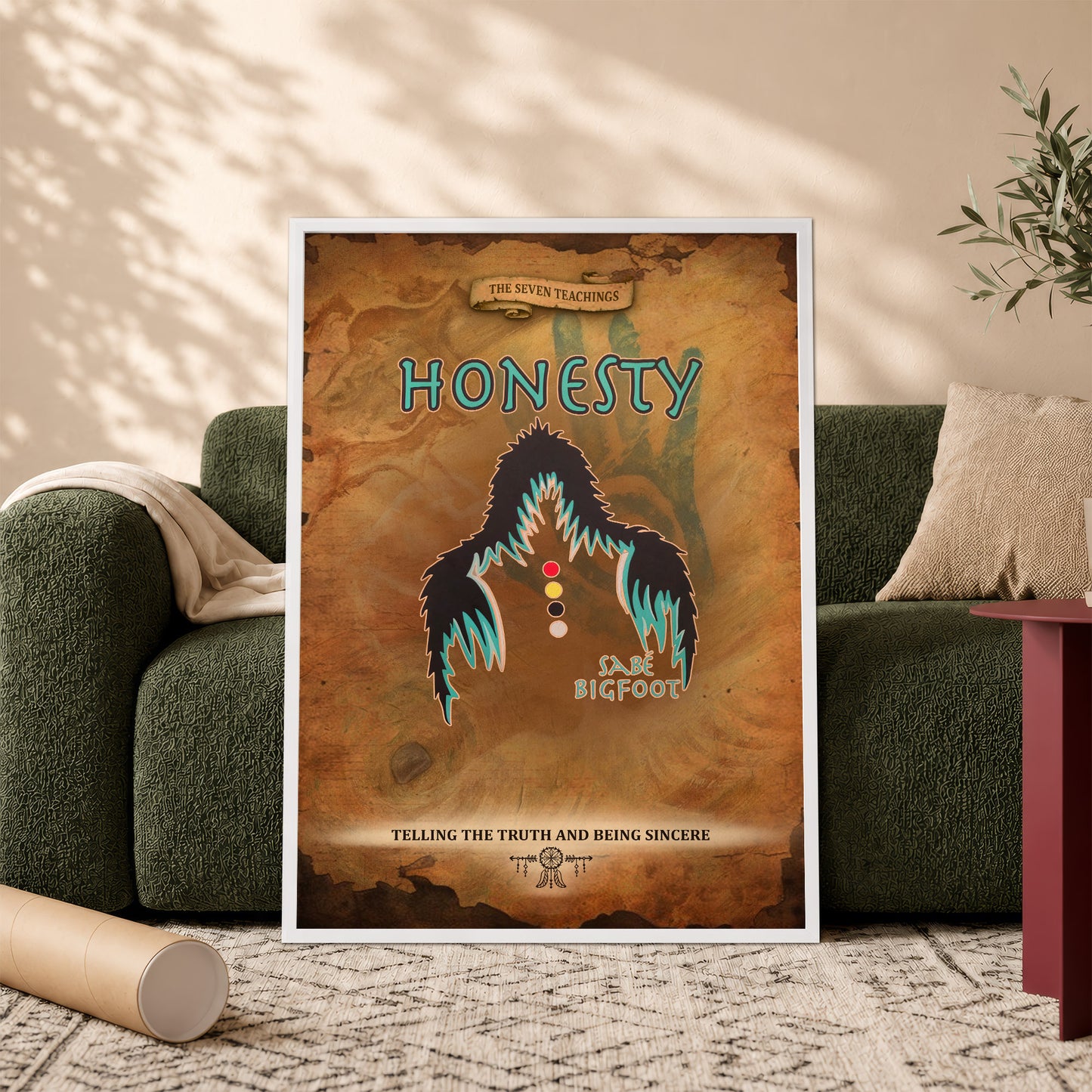 The Seven Sacred Laws - Honesty Native American Poster/Canvas