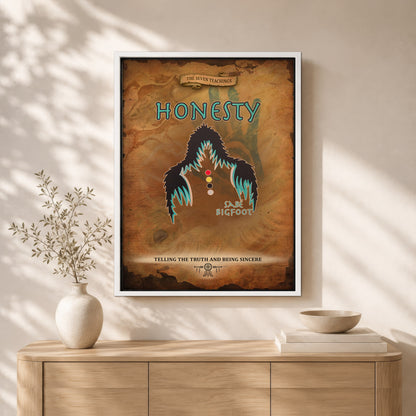 The Seven Sacred Laws - Honesty Native American Poster/Canvas