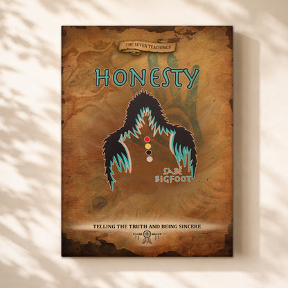 The Seven Sacred Laws - Honesty Native American Poster/Canvas