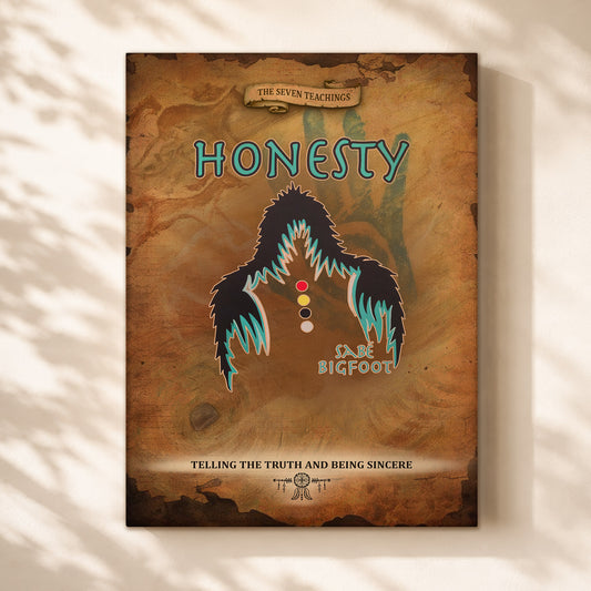 The Seven Sacred Laws - Honesty Native American Poster/Canvas