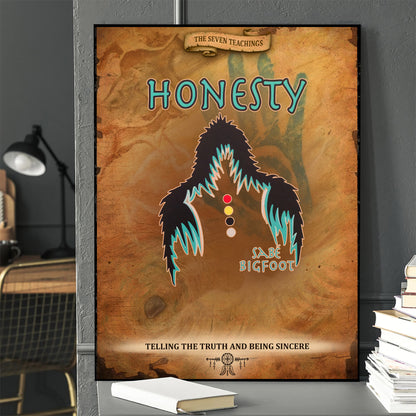 The Seven Sacred Laws - Honesty Native American Poster/Canvas