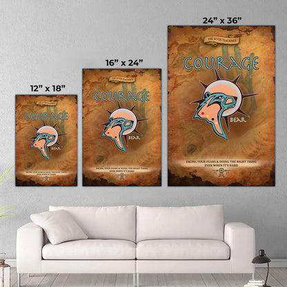 The Seven Sacred Laws - Courage Native American Poster/Canvas