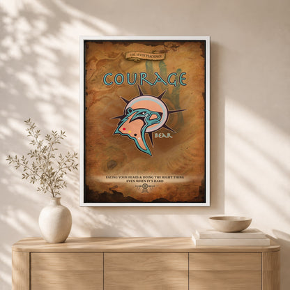 The Seven Sacred Laws - Courage Native American Poster/Canvas