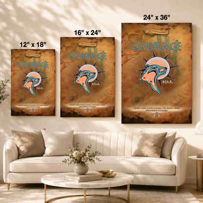 The Seven Sacred Laws - Courage Native American Poster/Canvas