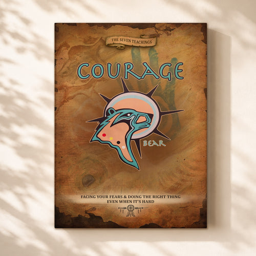 The Seven Sacred Laws - Courage Native American Poster/Canvas