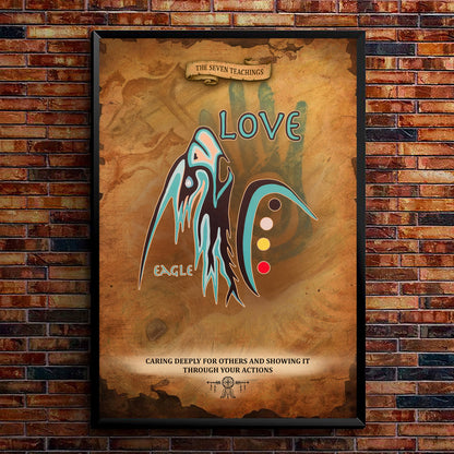 The Seven Sacred Laws - Love Native American Poster/Canvas