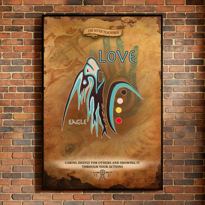 The Seven Sacred Laws - Love Native American Poster/Canvas