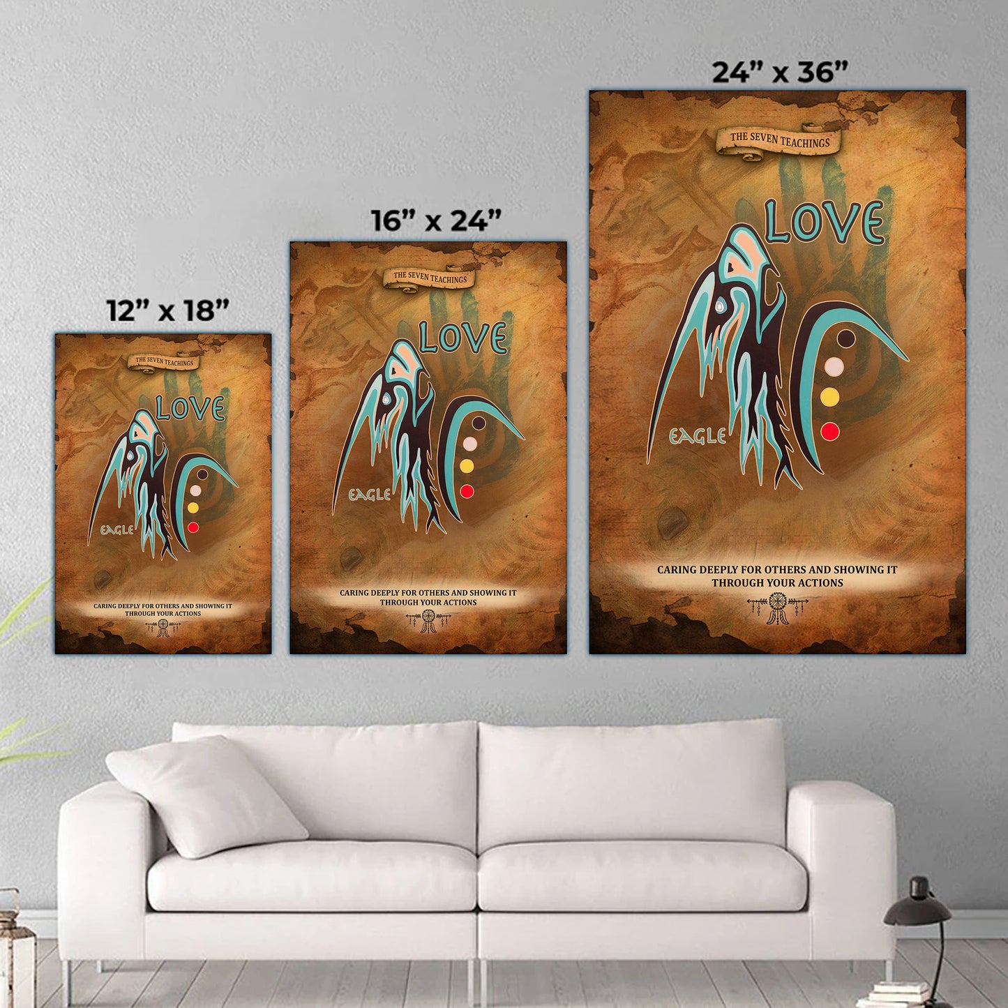 The Seven Sacred Laws - Love Native American Poster/Canvas