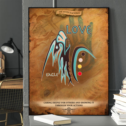 The Seven Sacred Laws - Love Native American Poster/Canvas