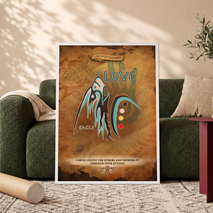 The Seven Sacred Laws - Love Native American Poster/Canvas