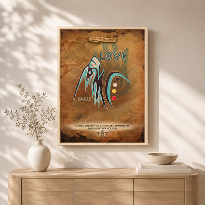 The Seven Sacred Laws - Love Native American Poster/Canvas
