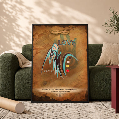 The Seven Sacred Laws - Love Native American Poster/Canvas