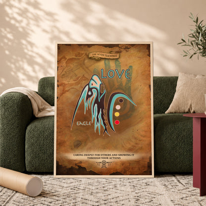 The Seven Sacred Laws - Love Native American Poster/Canvas