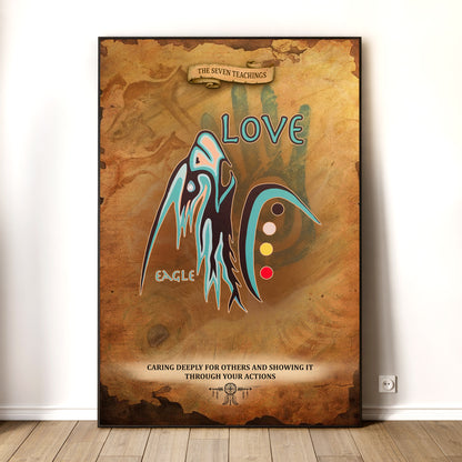 The Seven Sacred Laws - Love Native American Poster/Canvas