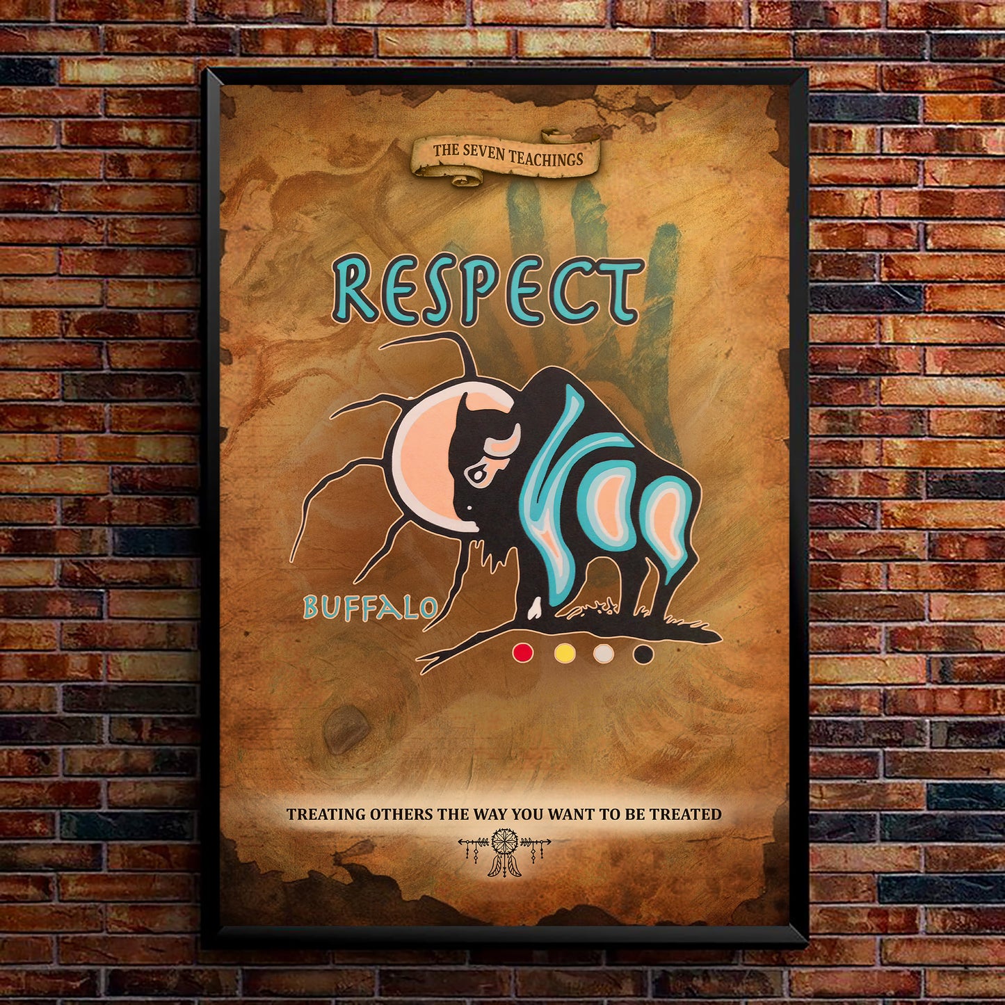 The Seven Sacred Laws - Respect Native American Poster/Canvas